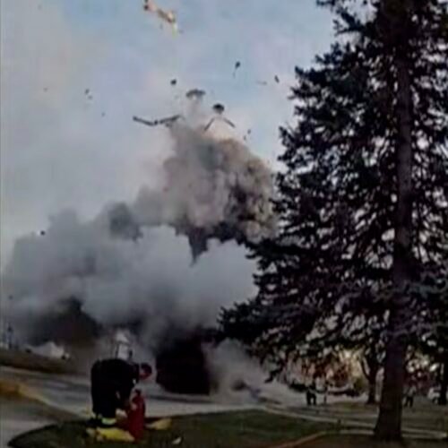 See a garbage truck’s CNG cylinders explode after lithium-ion battery fire