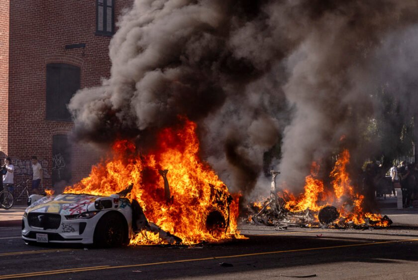 Why Waymo robotaxis became sitting ducks during the LA protests