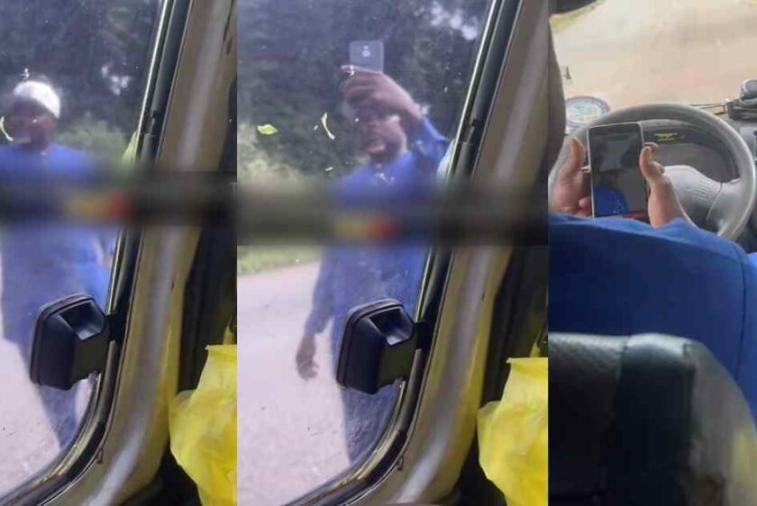 “This man no really send us” – Passenger says as bus driver stops mid-trip to record TikTok videos on the highway (WATCH)