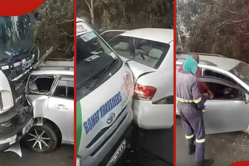 Kiambu: Concern as at least 6 vehicles crash in Mutarakwa Area