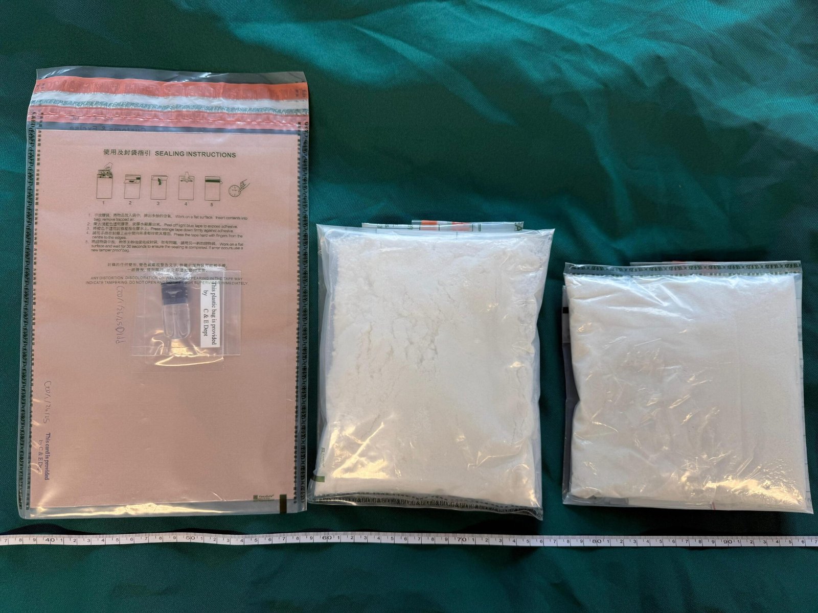 Hong Kong Customs seizes suspected etomidate powder and suspected etomidate capsule worth about $2.4 million at Hong Kong-Zhuhai-Macao Bridge Hong Kong Port (with photo)