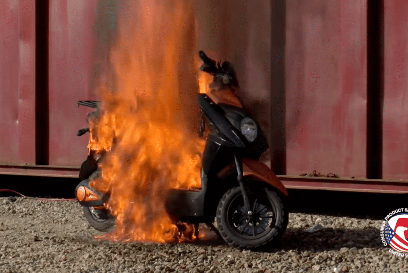 Cozy up (safely) to an e-scooter’s lithium battery yule log