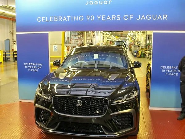 The Last ICE-powered Jaguar, An F-PACE SVR SUV, Rolls Off The Assembly Line Ahead Of Switch To Electric Vehicle