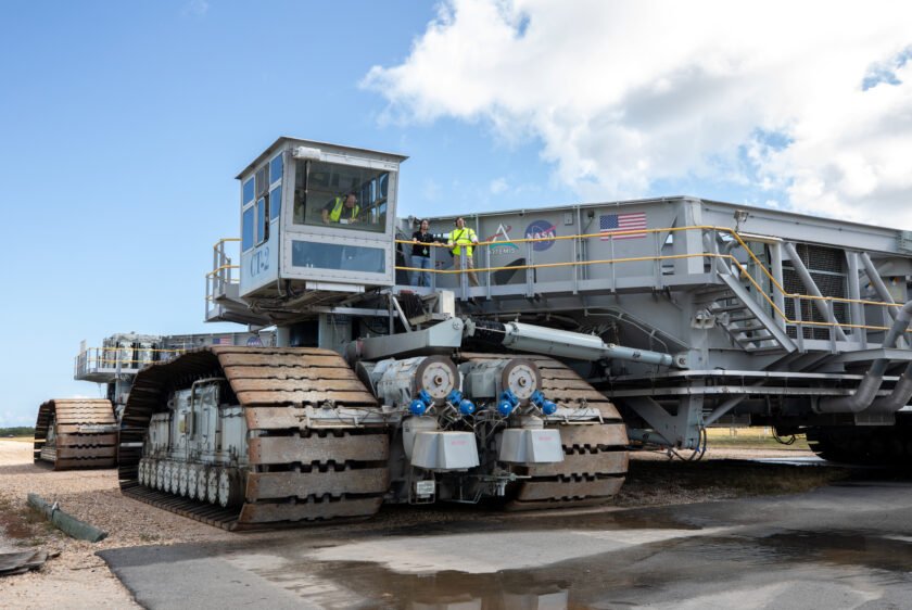 NASA’s Crawler Preps for Artemis II Rollout