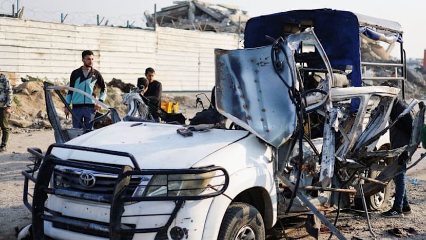 Gaza ministry says Israeli strike on police vehicle kills nine
