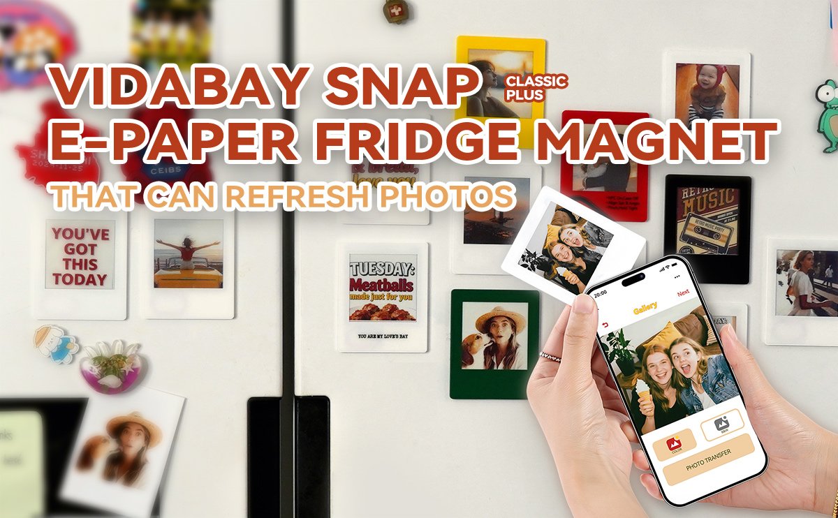 VidaBay Launches Retro E-Ink Instant Film Fridge Magnet with Classic Aesthetic & Battery-Free Design