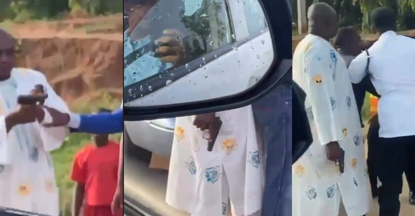 Nigerian Man Pulls Gun On VIO Officers During Roadside Clash In Abuja [Video]