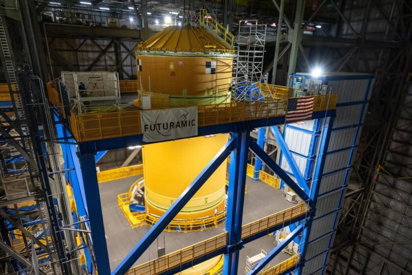 NASA’s Artemis 3 rocket is taking shape for 2027 launch to test lunar landers (photo)