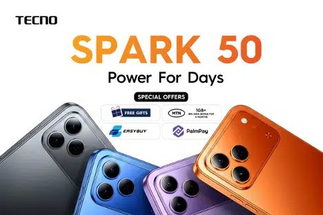 TECNO Officially Launches The SPARK 50 With Massive 6700mAh Battery And 120Hz Display